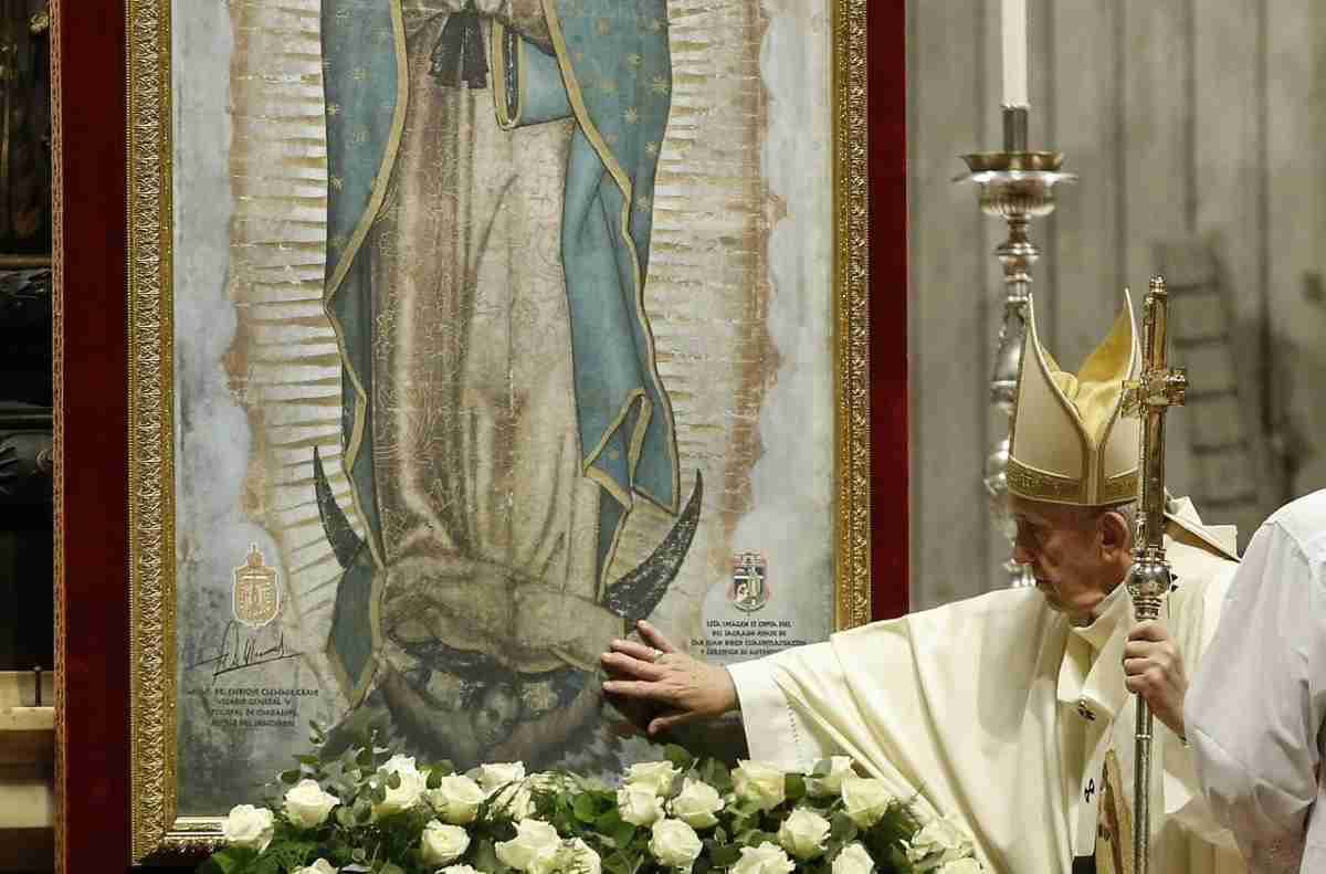 Papa Francesco e la Vergine di Guadelupe